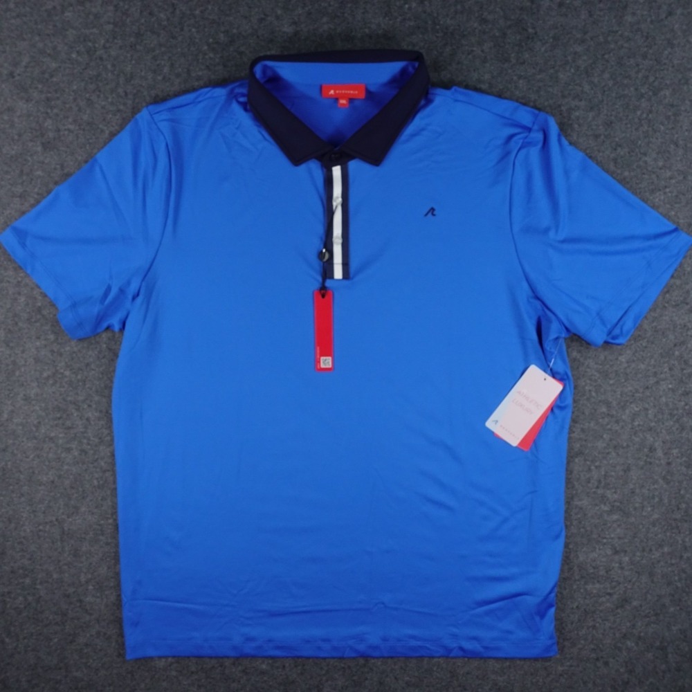 Redvanly Monroe Polo Shirt Men's XXL Golf‎ Marine Blue Performance Stretch New - Picture 2 of 15